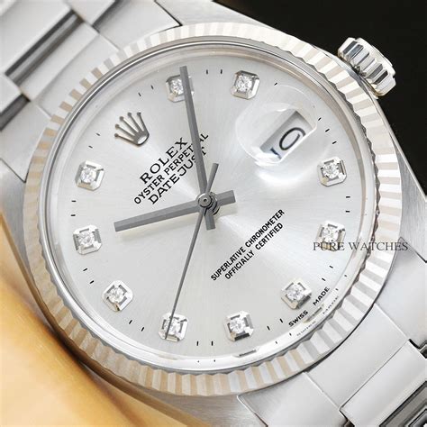 rolex datejust 18k white gold